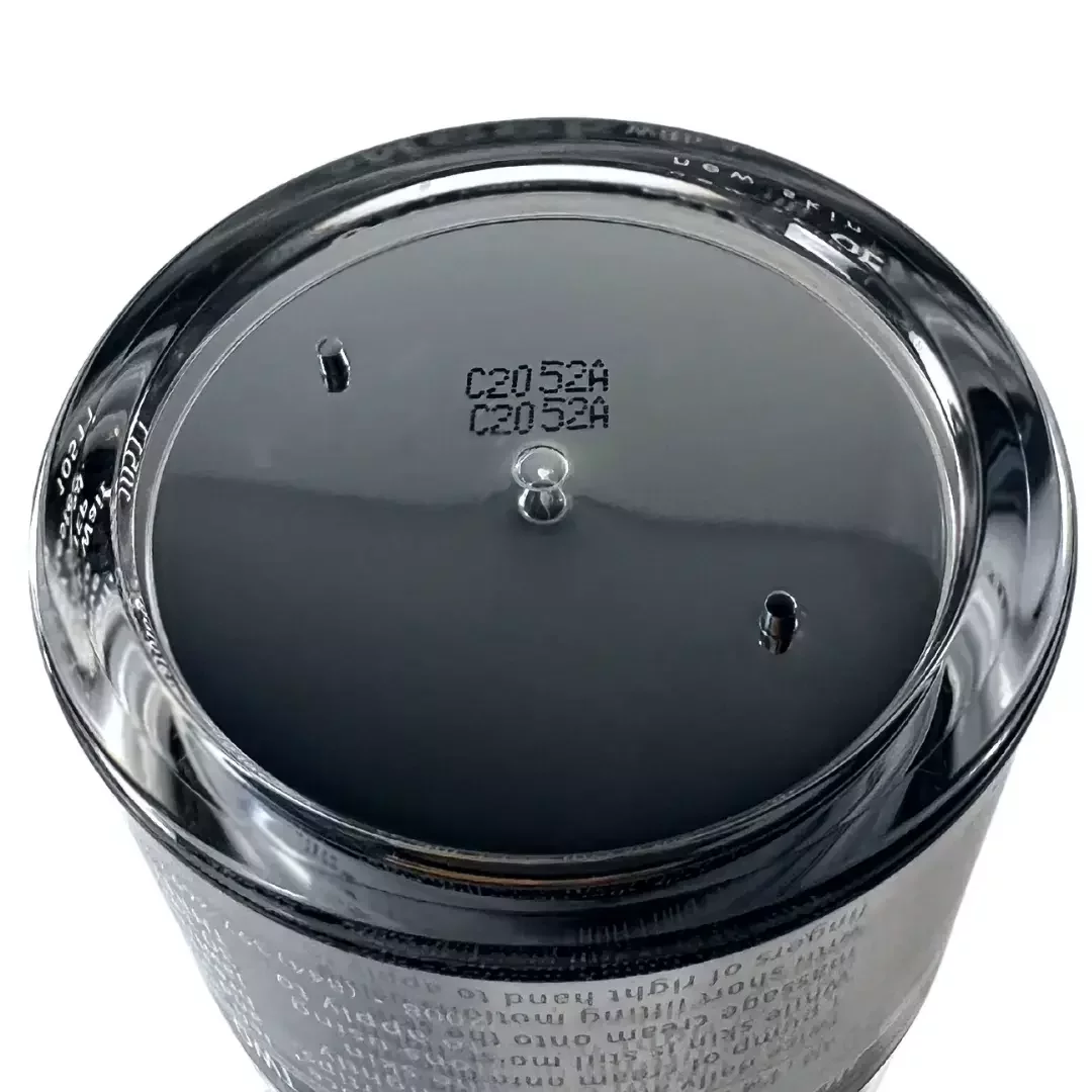 Batch number location on bottle bottom